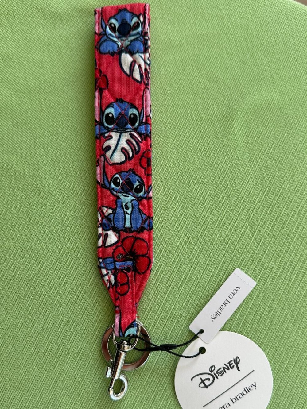 VERA BRADLEY DISNEY STITCH WIDE WRISTLET STRAP:NWT STITCH MONSTERA
